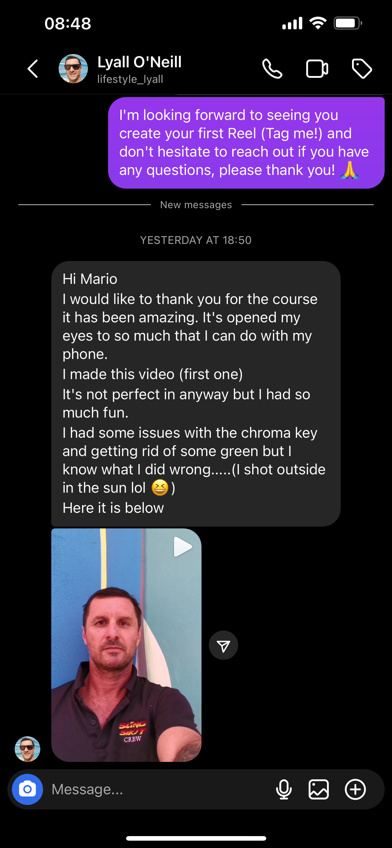 DM from Lyall: it's opened my eyes to so much I can do with my phone